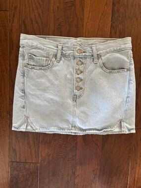 Levi's Light Blue Denim Skirt with Signature Patch